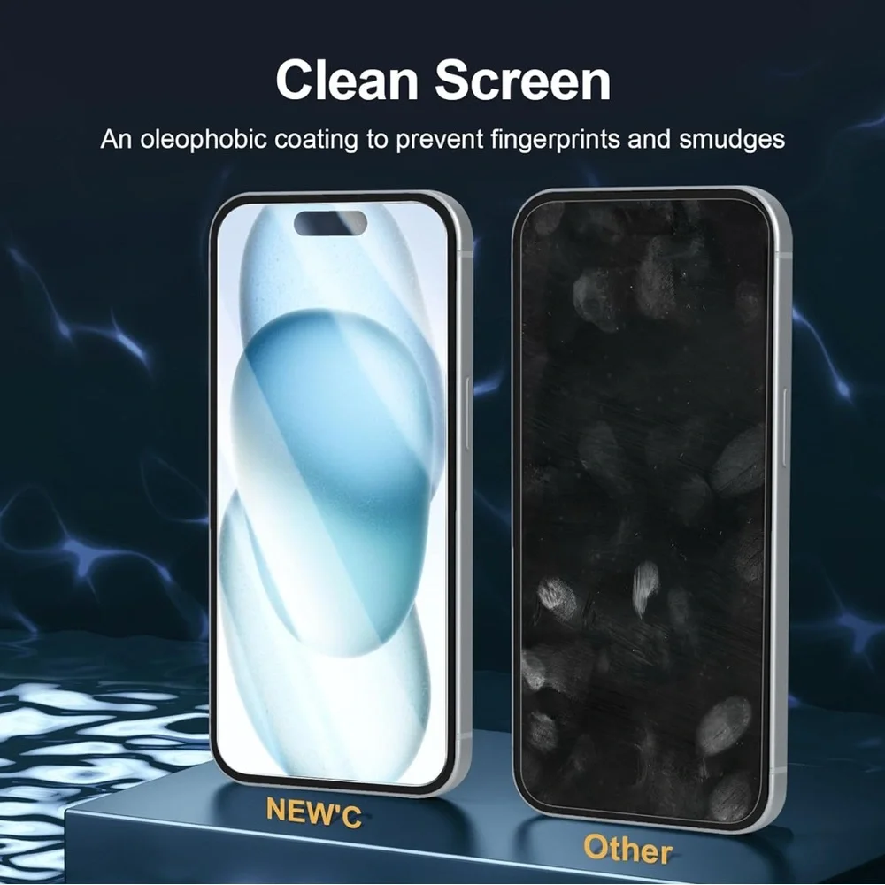 Black Tempered Glass Screen Protector for Cell Phones